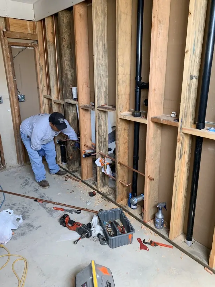 Commercial rough-in plumbing for Water Heater Replacement in Jefferson Park